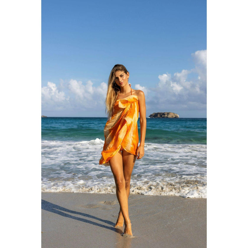 Cashmere Hand-Dip Dye Saline Pareo Scarf