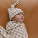 Organic Swaddle Blanket & Hat Set