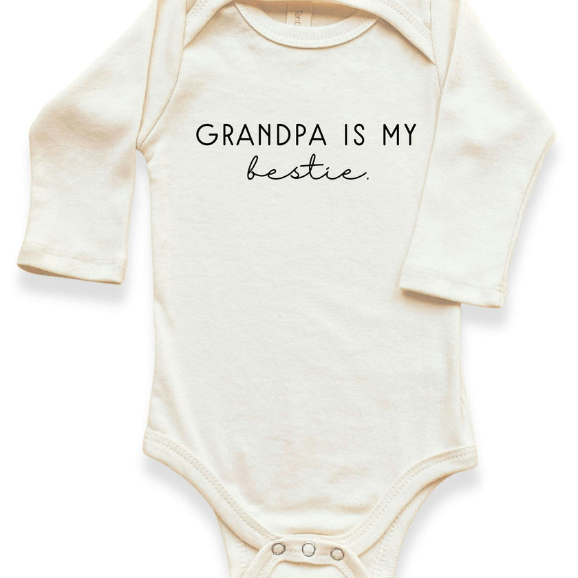 Grandpa is My Bestie Organic Bodysuit Long Sleeve