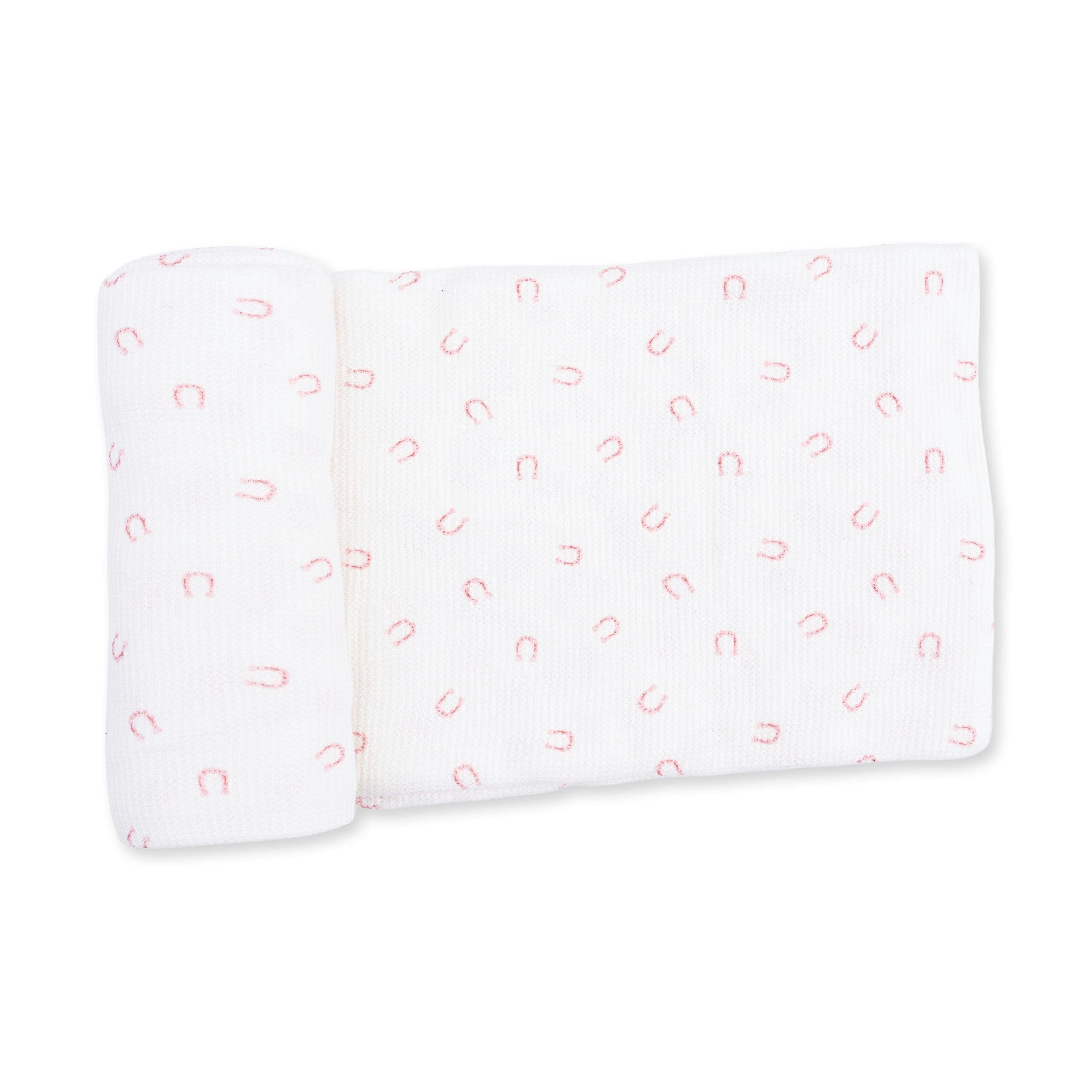 Little Horseshoes Pink - Swaddle Blanket