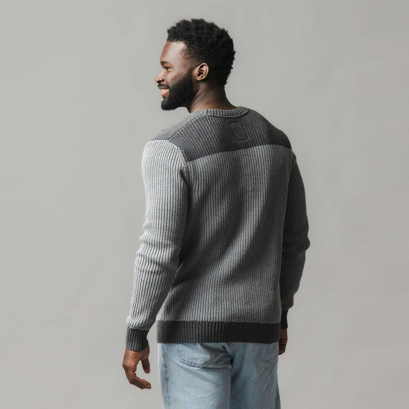 Organic Shoulder Detail Crew Neck Sweater