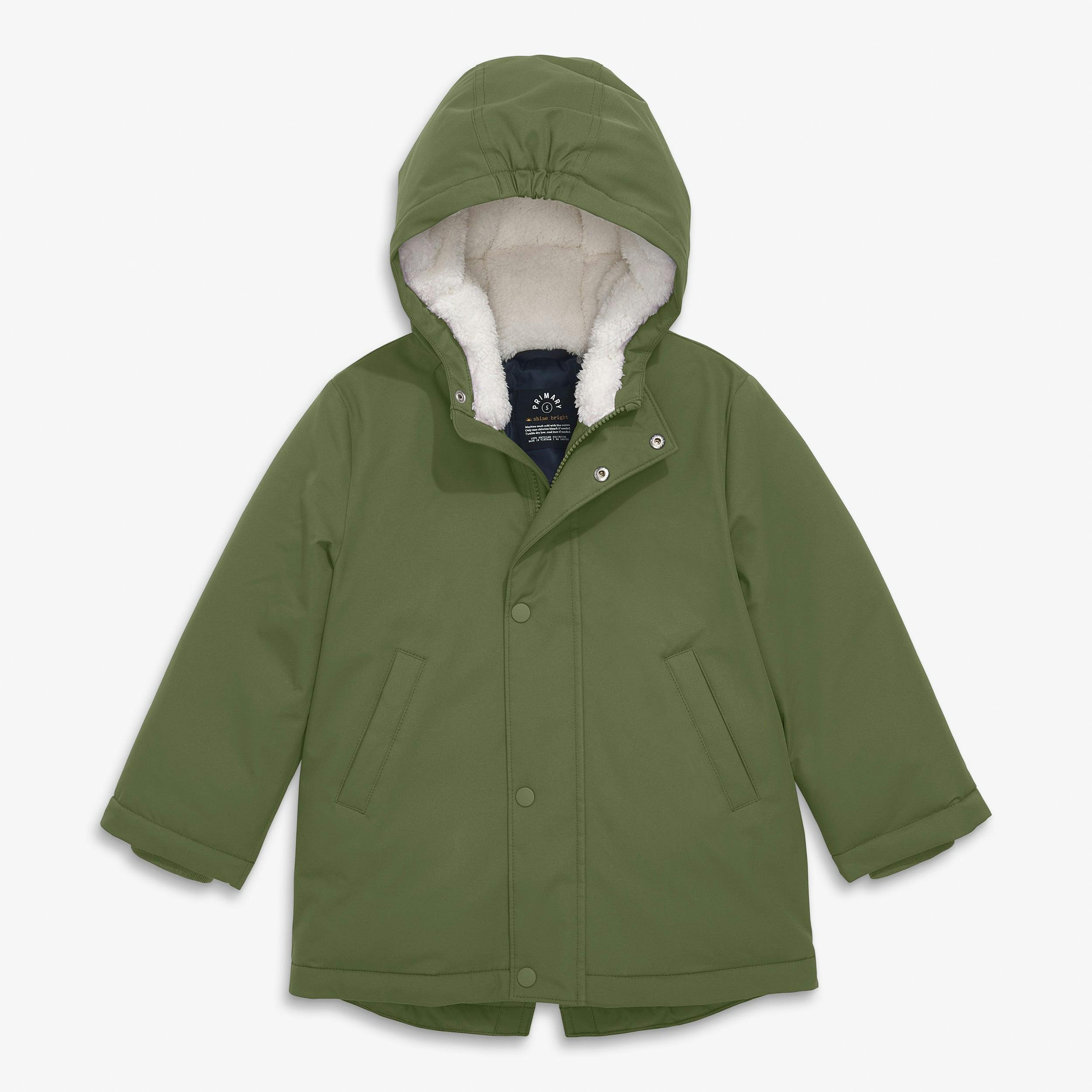 Kids weatherproof parka puffer
