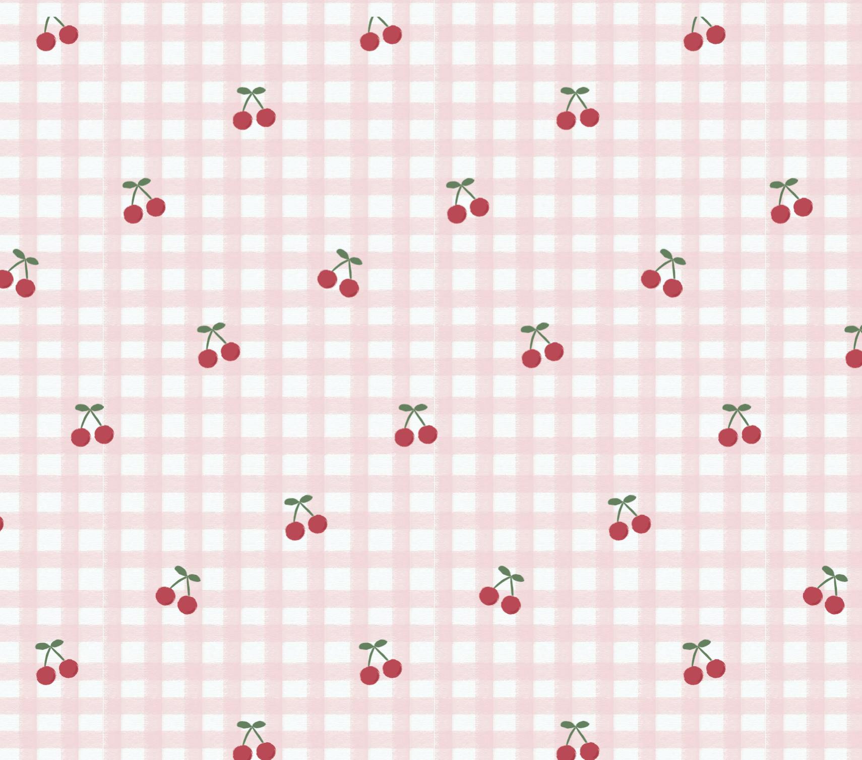 Cherries Girls Pima Cotton Short Pajama Set