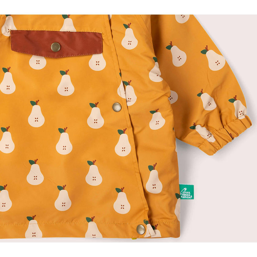 Summer Pears Recycled Waterproof Packaway Anorak, Gold