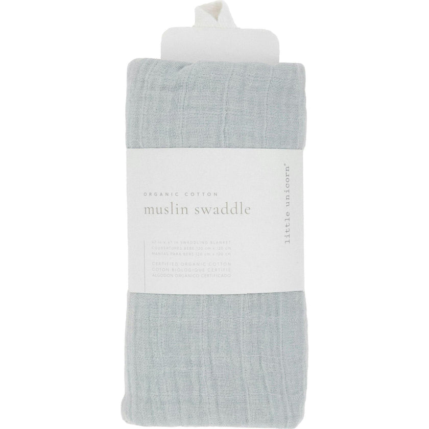 Organic Cotton Muslin Swaddle Blanket - White