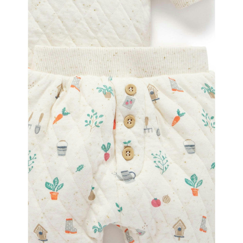 Quilted Track Set Veggie Patch Print