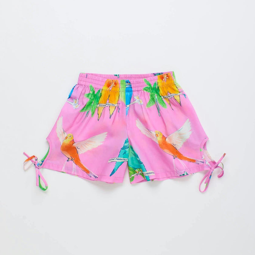 BIRDS SHORTS PINK