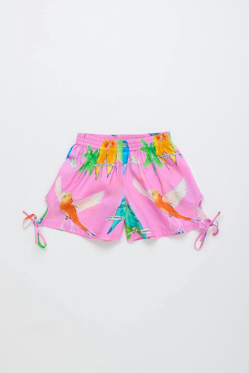 BIRDS SHORTS PINK