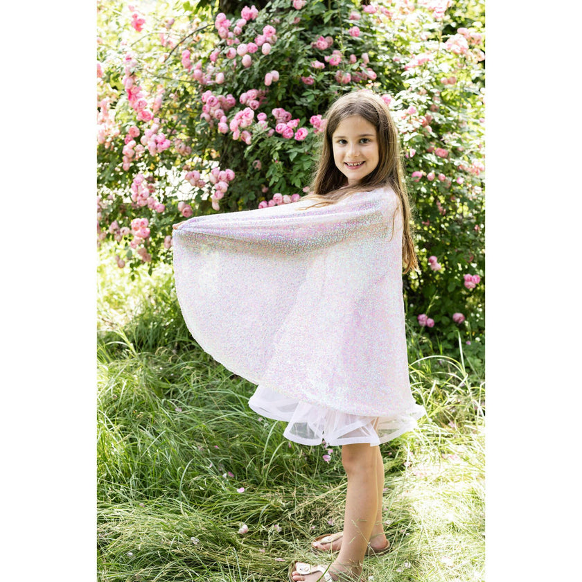 Pink Sequins Twirl Cape