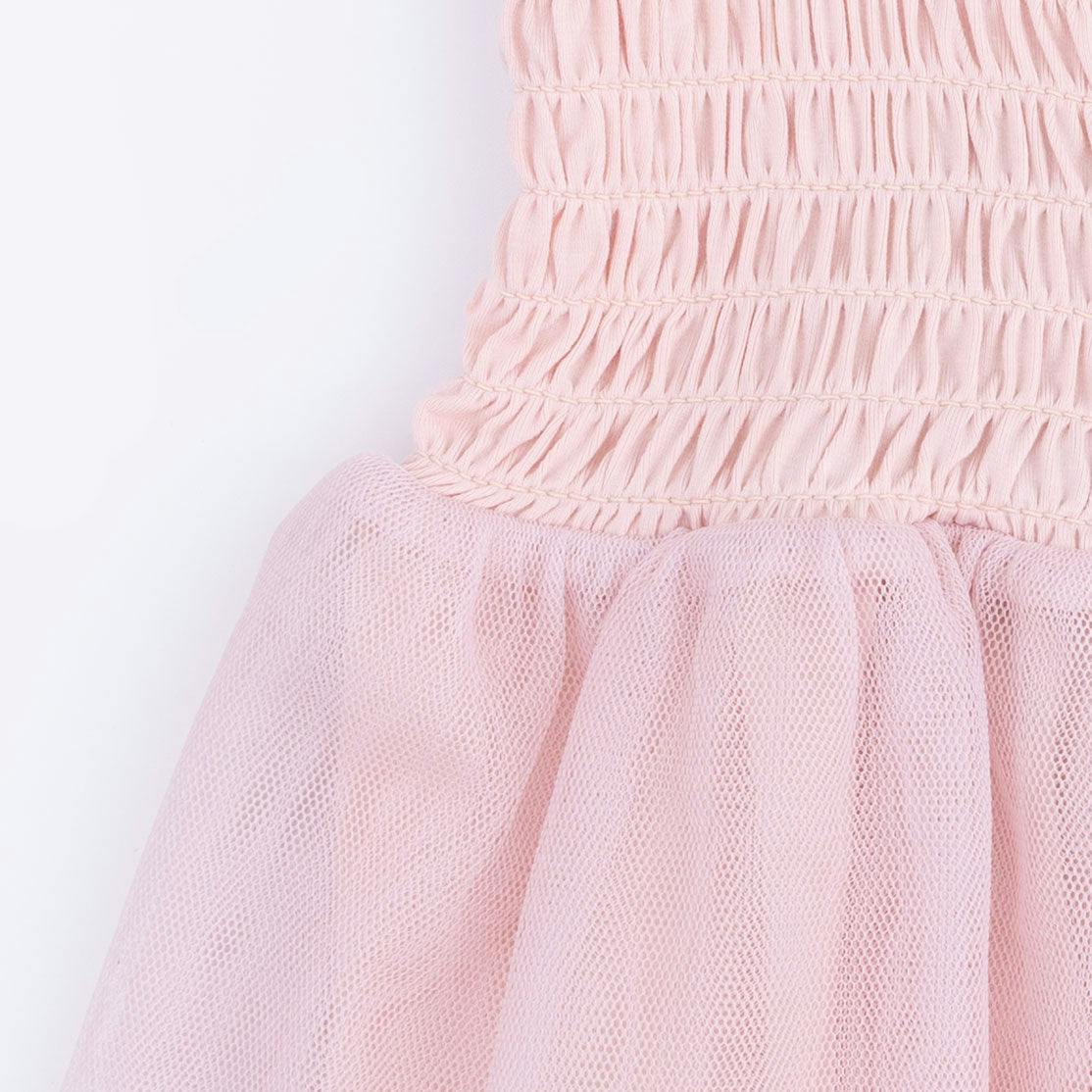 Solid Lotus - Long Sleeve Smocked Bubble with Tutu