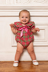 Baby Alice Romper in Rosewood Tartan
