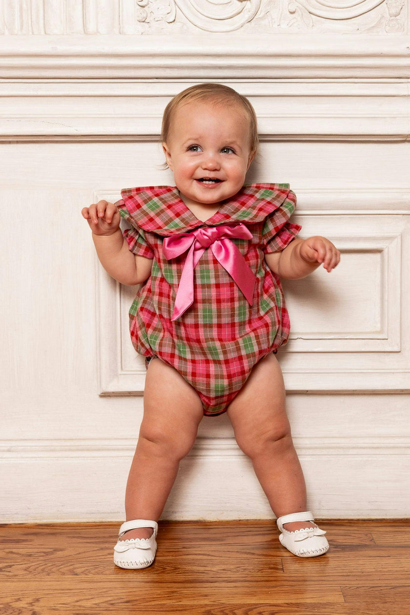 Baby Alice Romper in Rosewood Tartan