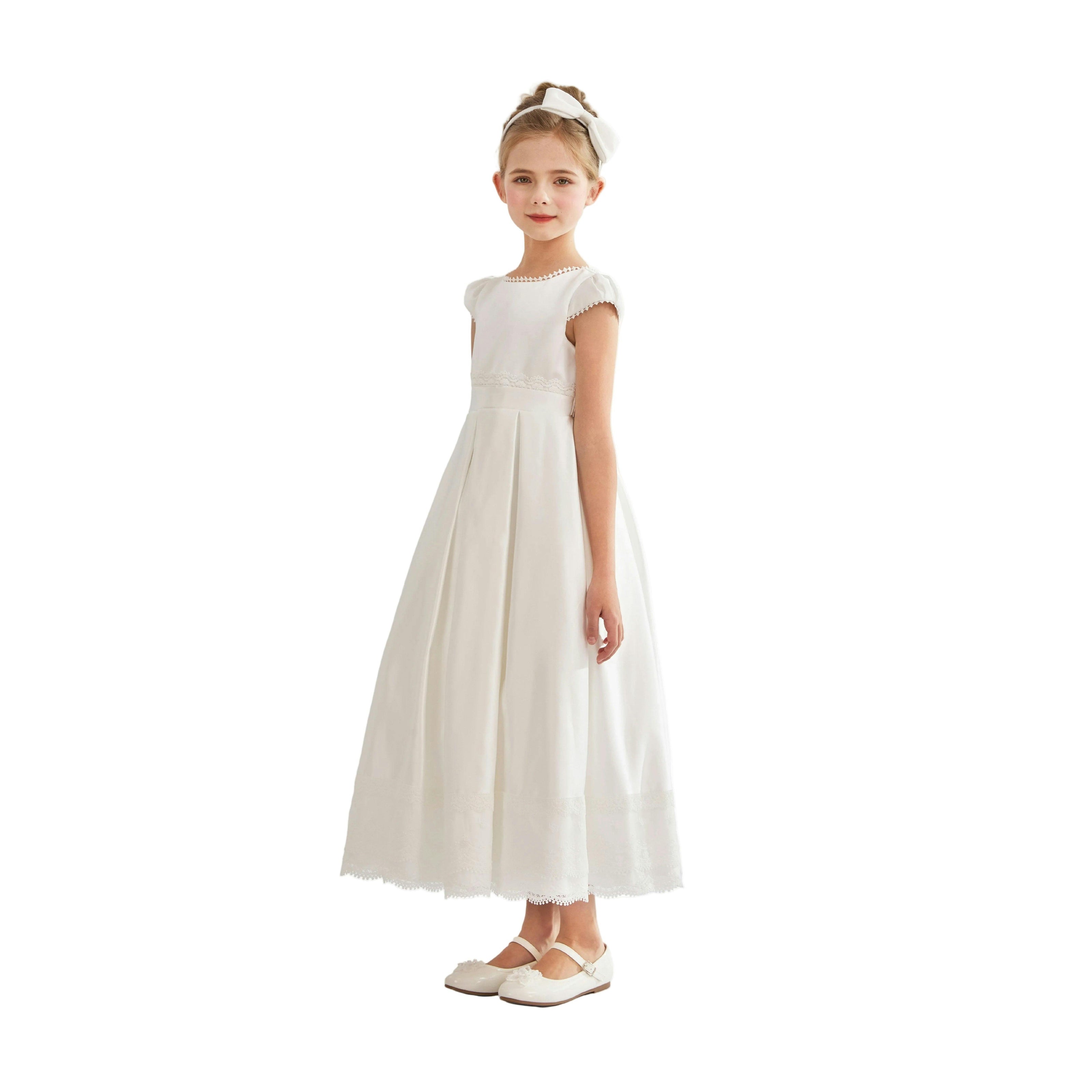 White Pearl-Trim Havenelle Dress