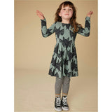 Printed Ballet Dress, Green
