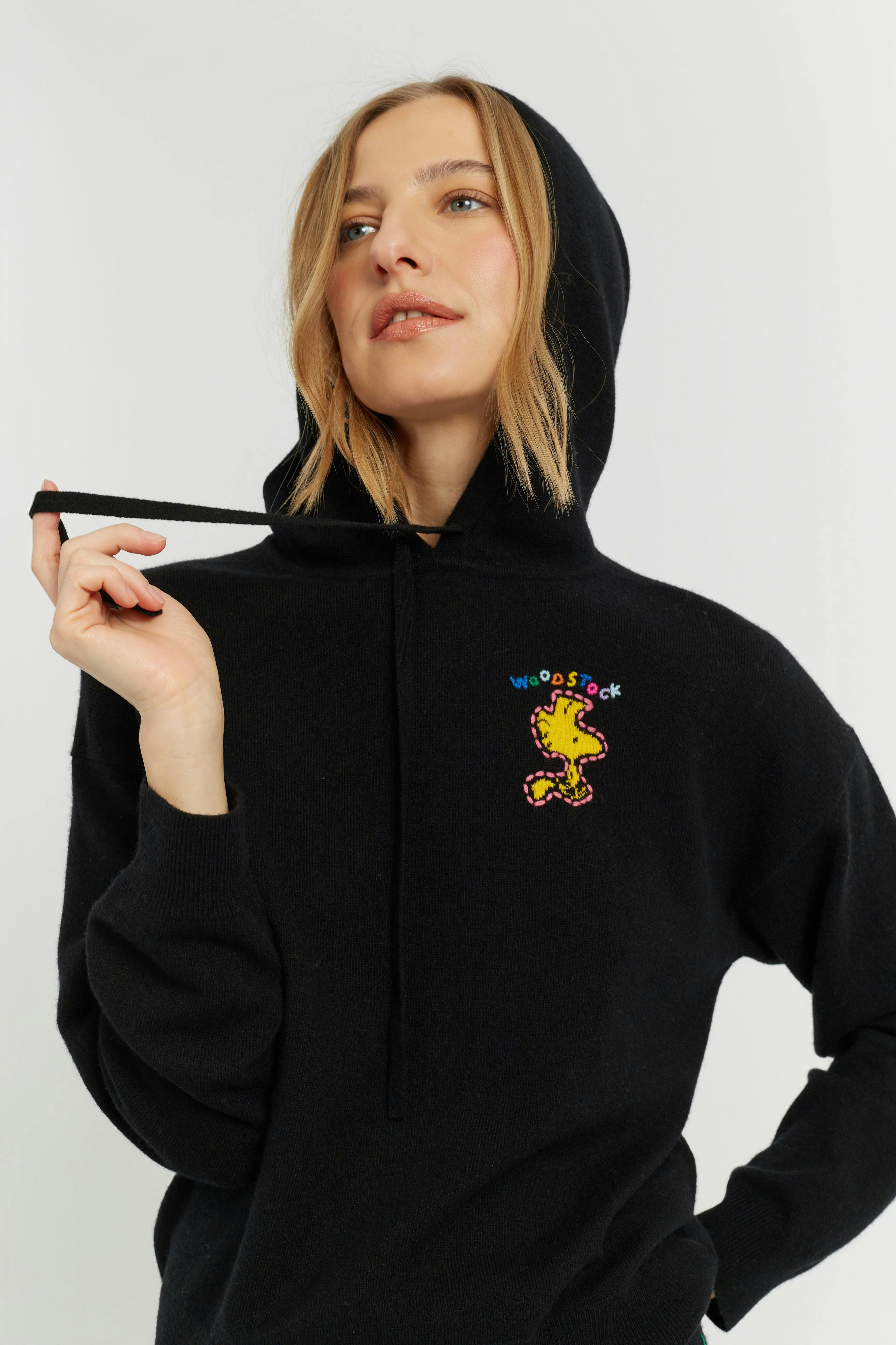 Wool-Cashmere Snoopy Hoodie