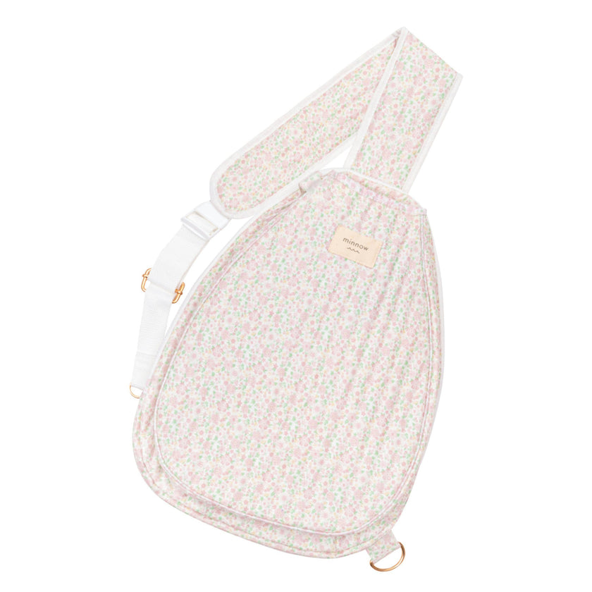 antique floral coated tennis bag