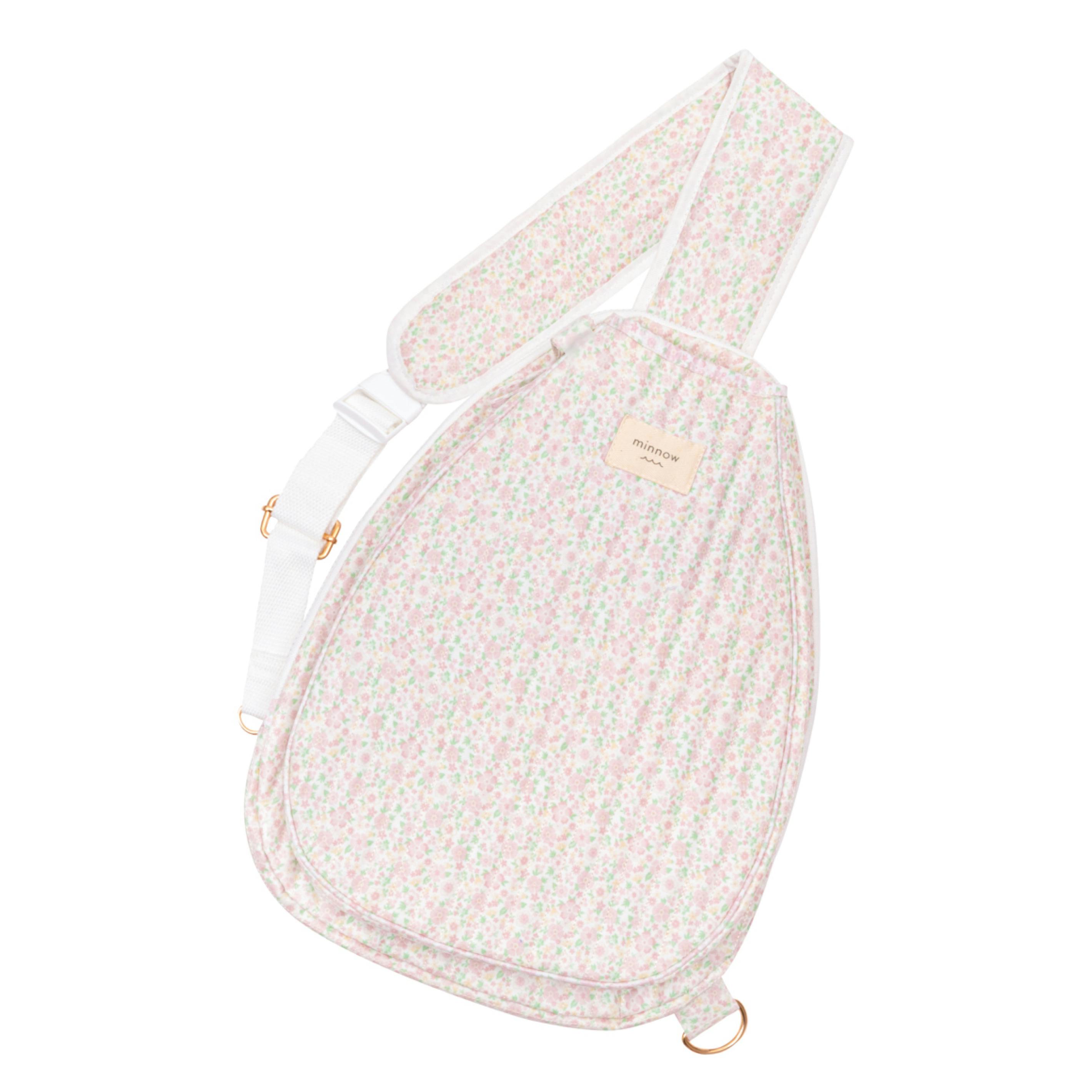 antique floral coated tennis bag