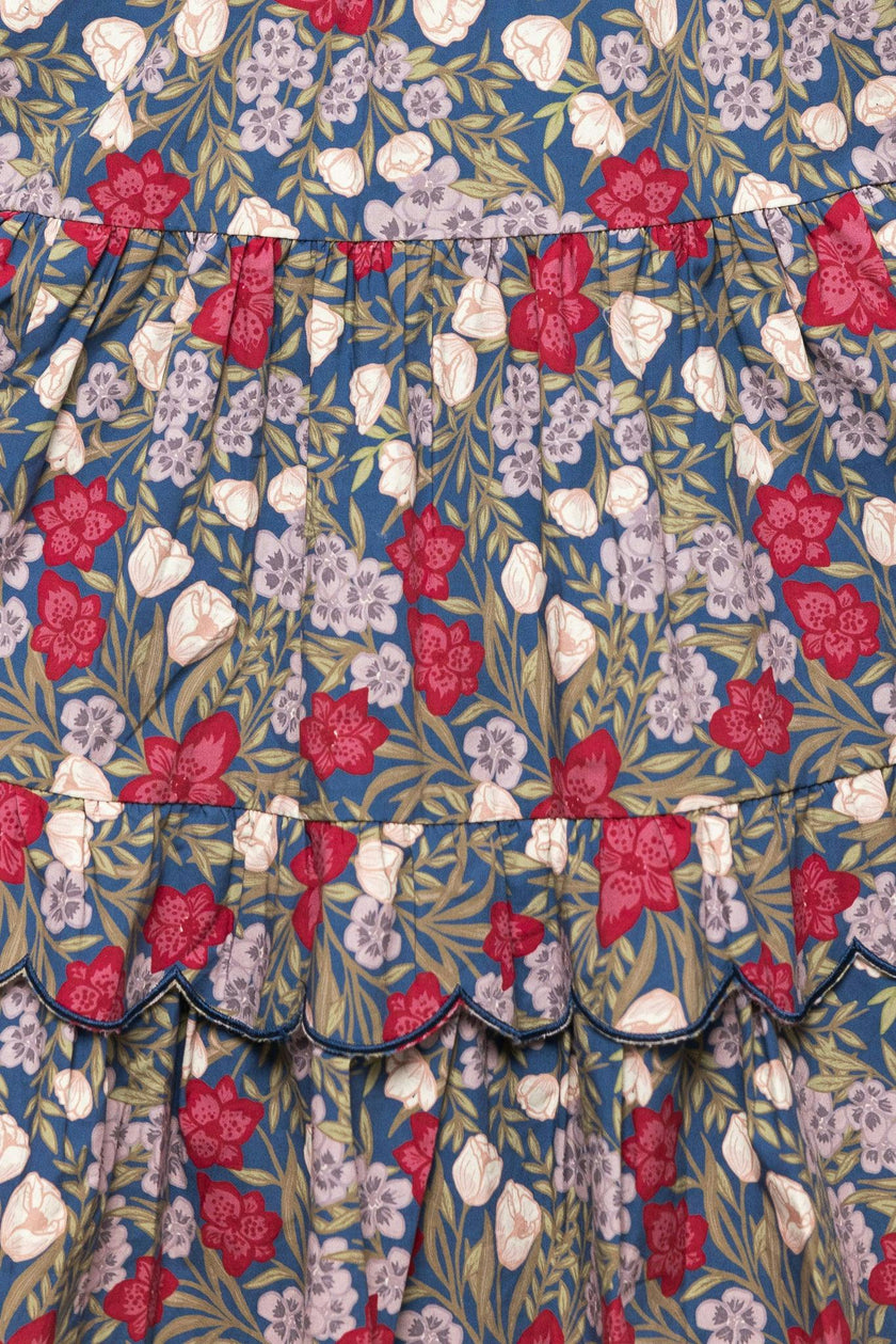 Blossom Dress in Navy Meadow