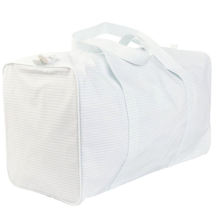 The Duffle Bag in Light Blue Stripe