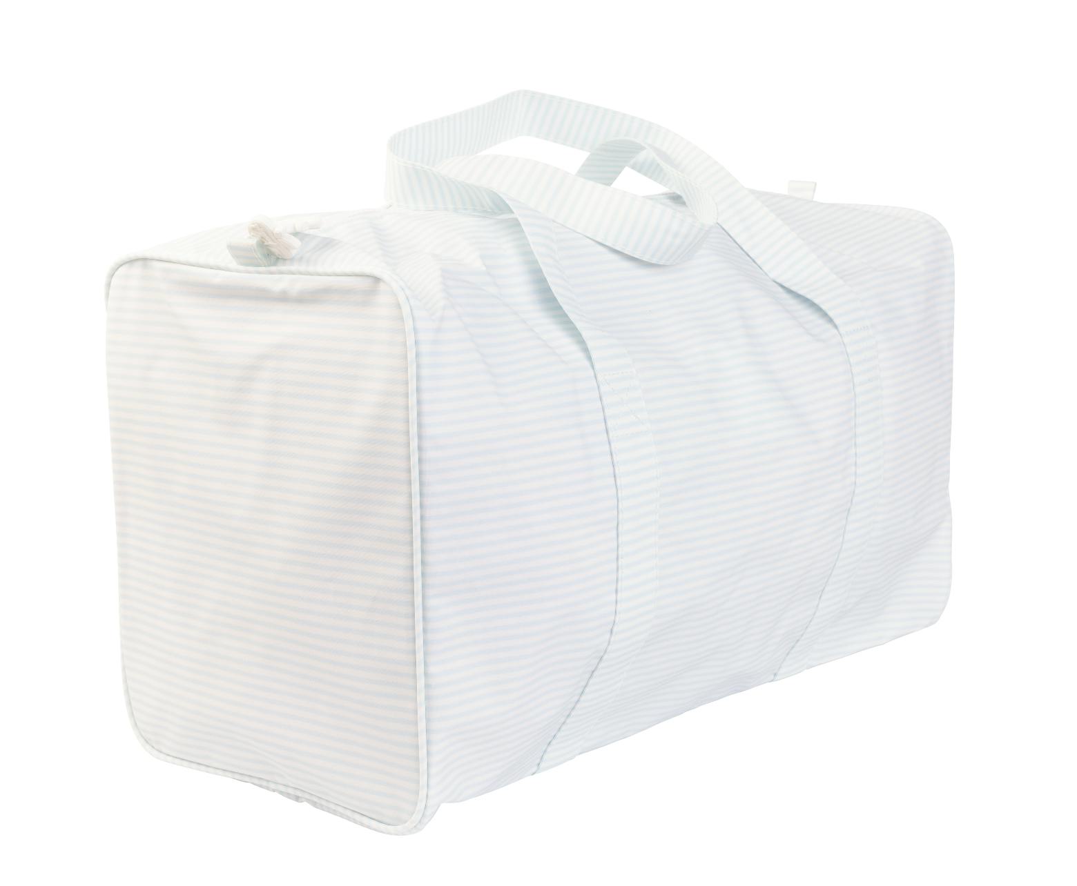 The Duffle Bag in Light Blue Stripe