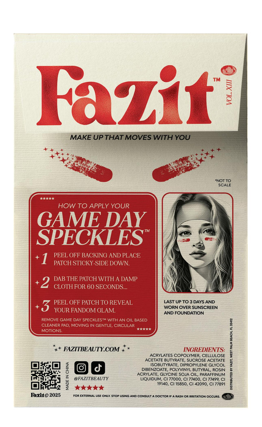 Red Game Day Speckles