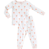 White Heart Balloon Pajama Set