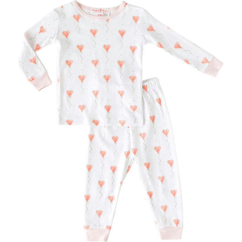 White Heart Balloon Pajama Set