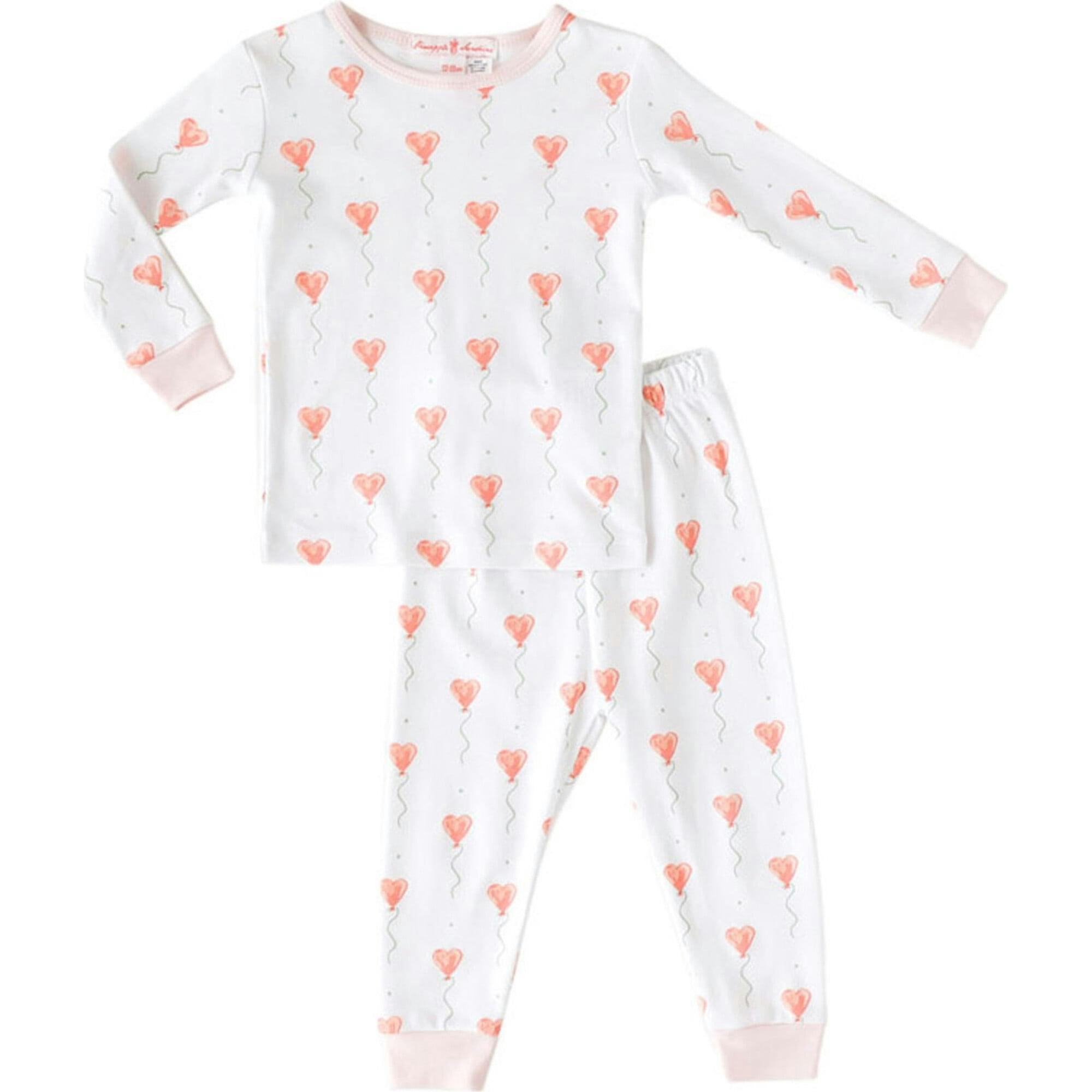 White Heart Balloon Pajama Set