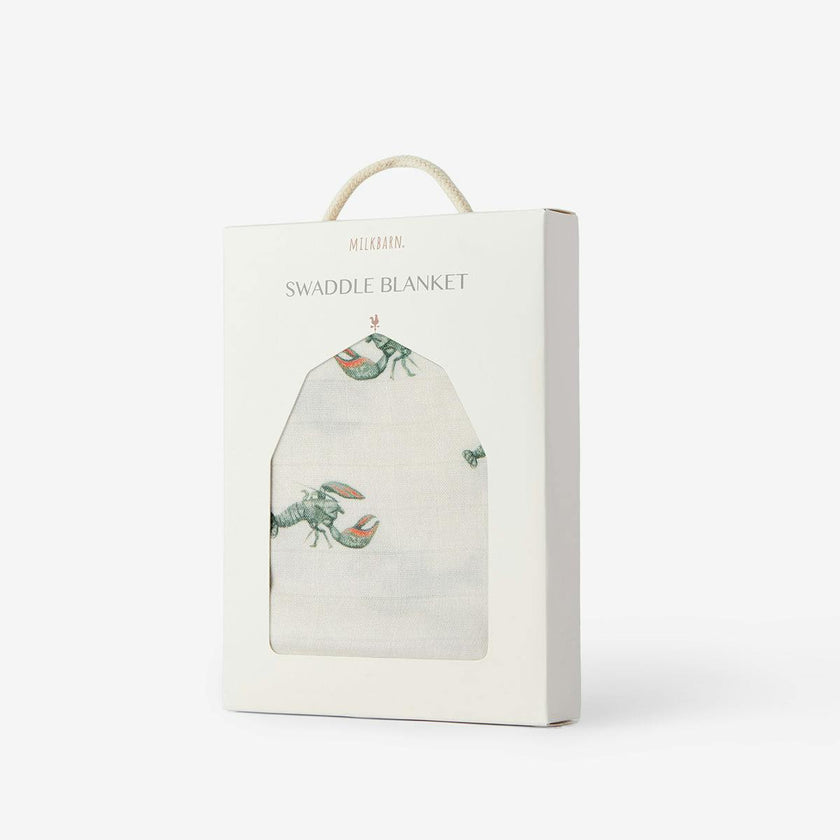 Mint Lobster Bamboo Swaddle