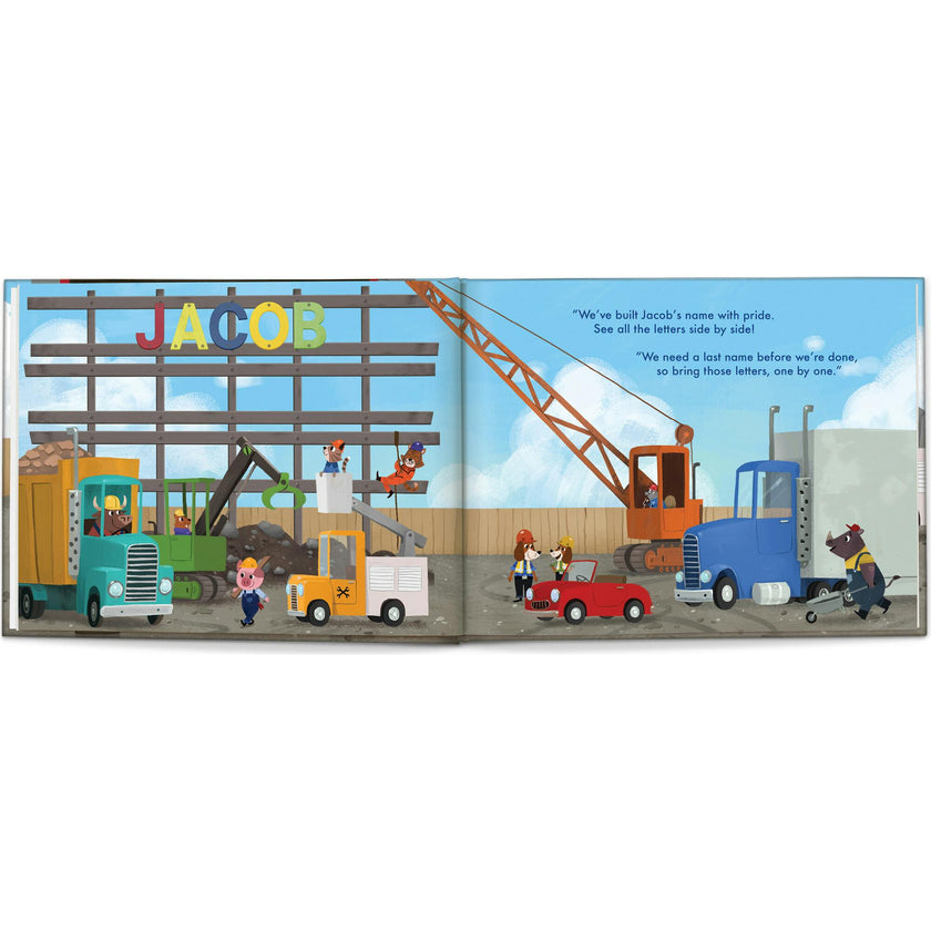 My Very Own Truck Personalized Book, 24 Piece Puzzle and Card Game Gift Set