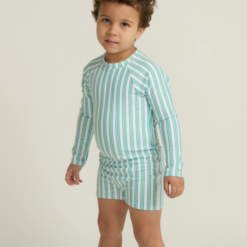 unisex tamarin stripe rashguard one piece