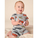 Pocket Shortie Baby Romper, Blue