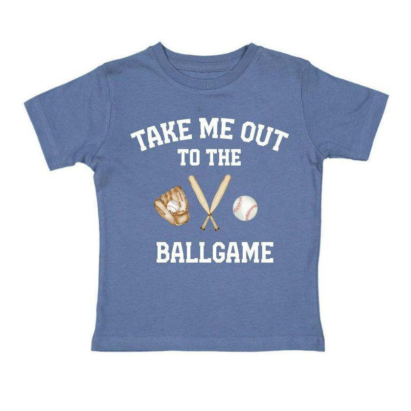 Take Me Out To The Ballgame Short Sleeve T-Shirt - Indigo