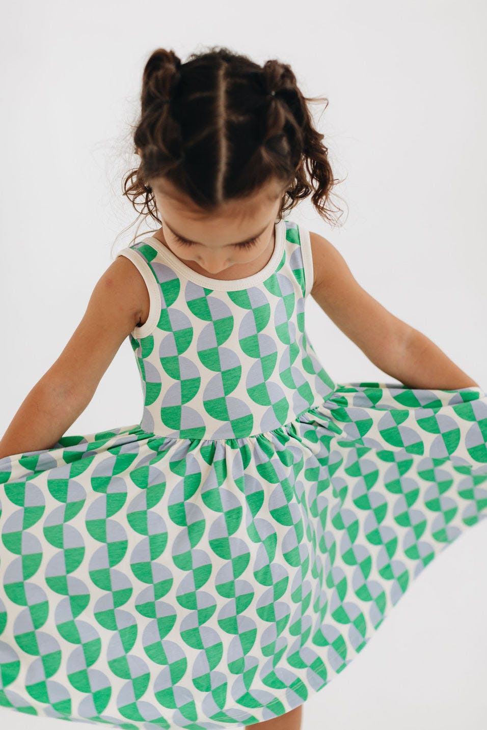 Sleeveless Twirl Dress in Retro Twirl