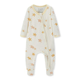 Starfish Dreams Luxe Stretch Zipper Footed Romper