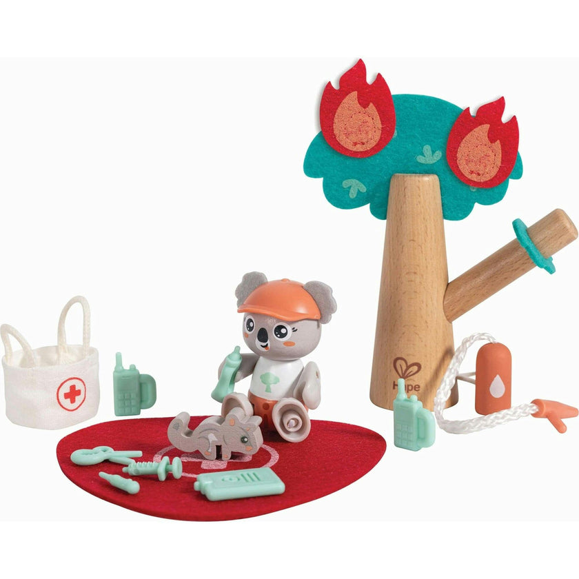 Hape: Forest Fire Rescue - 17pc Wooden Nature Toy