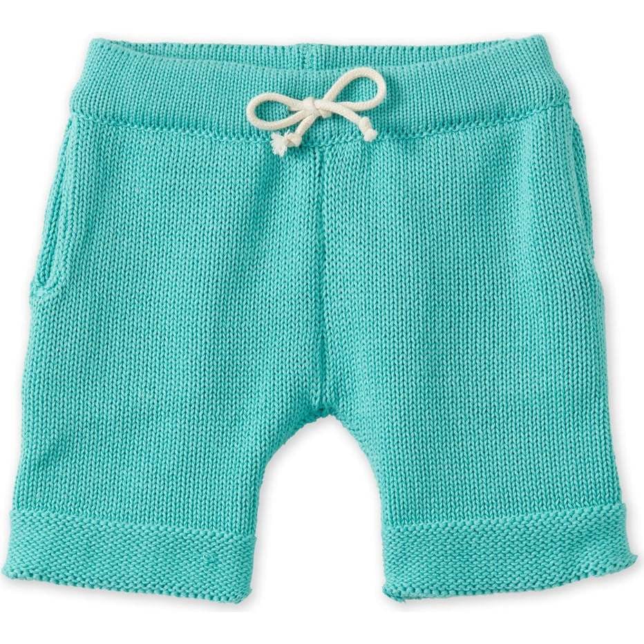 Organic Cotton Nordic Knit Shorts, Copper Green