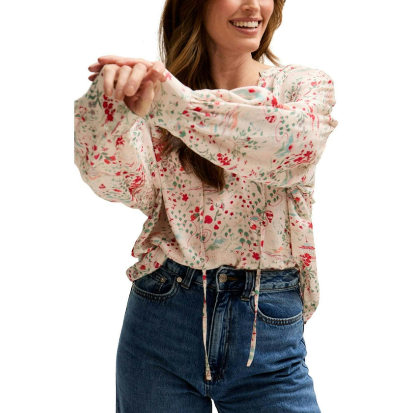 Rosetti Billowy Sleeves Print Blouse