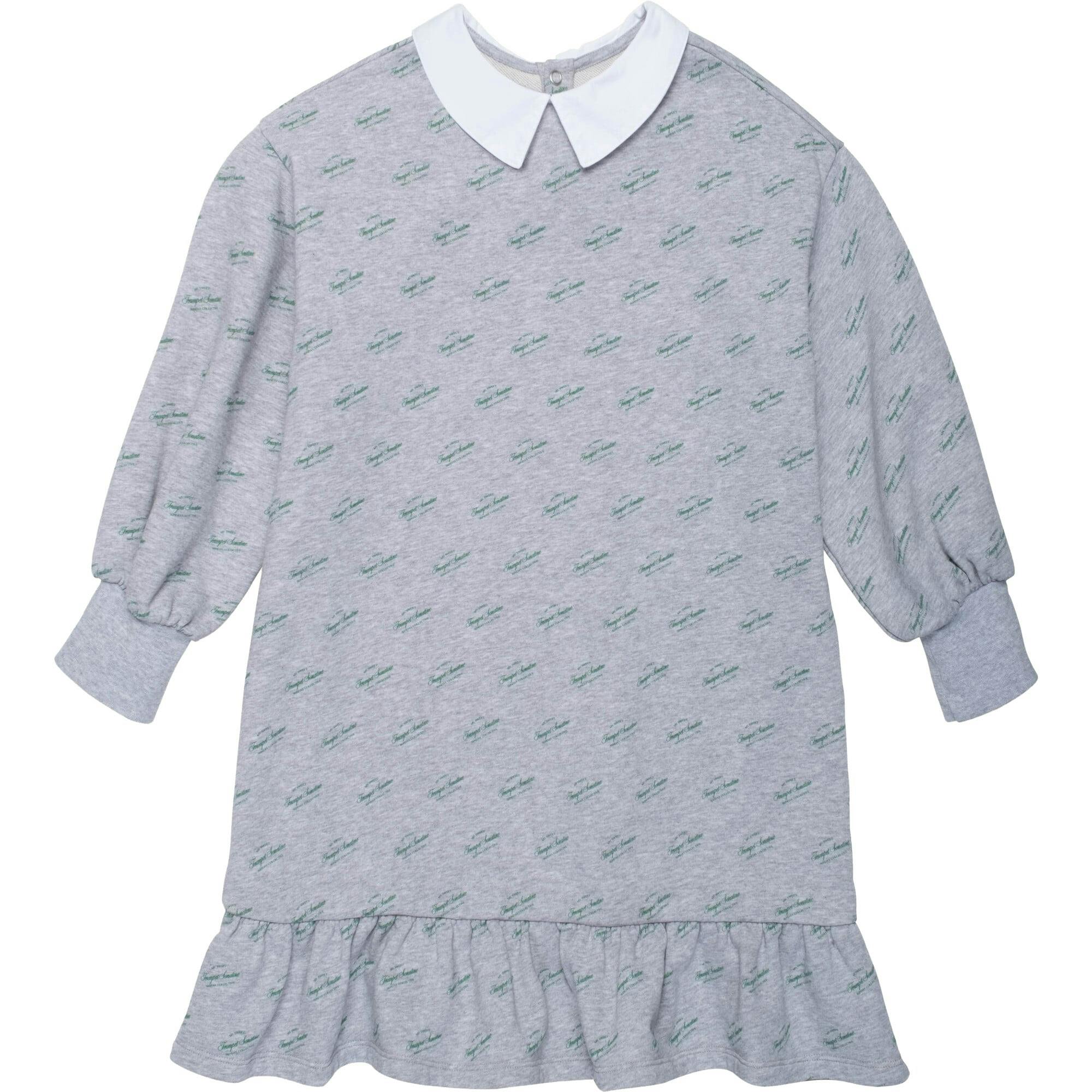 Organic Sweatshirt Dress in Heather Grey