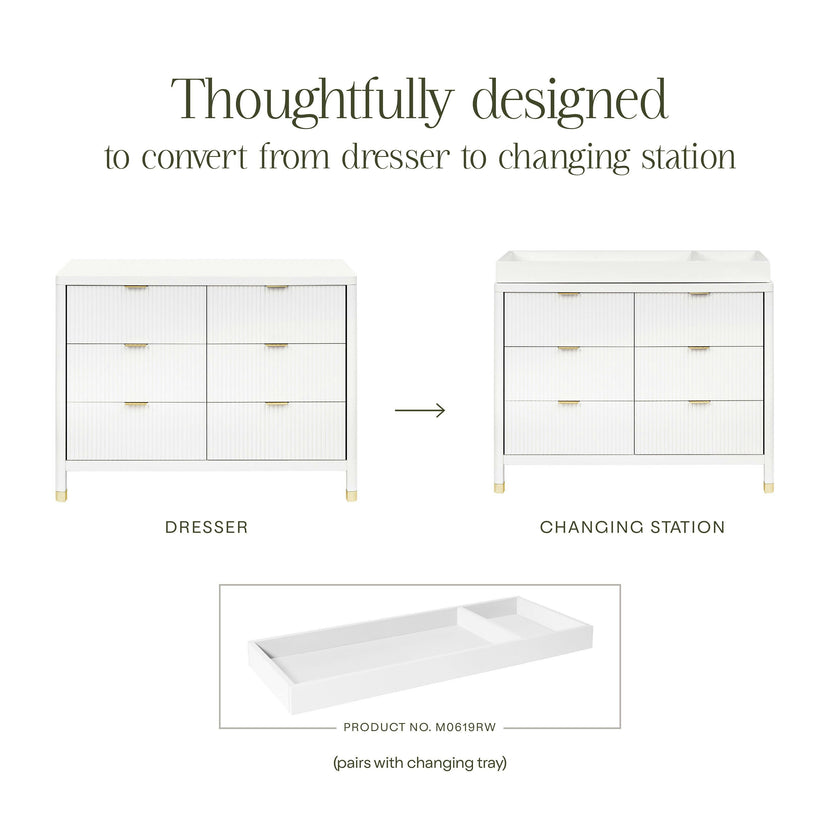 Namesake Brimsley Tambour 6-Drawer Assembled Dresser