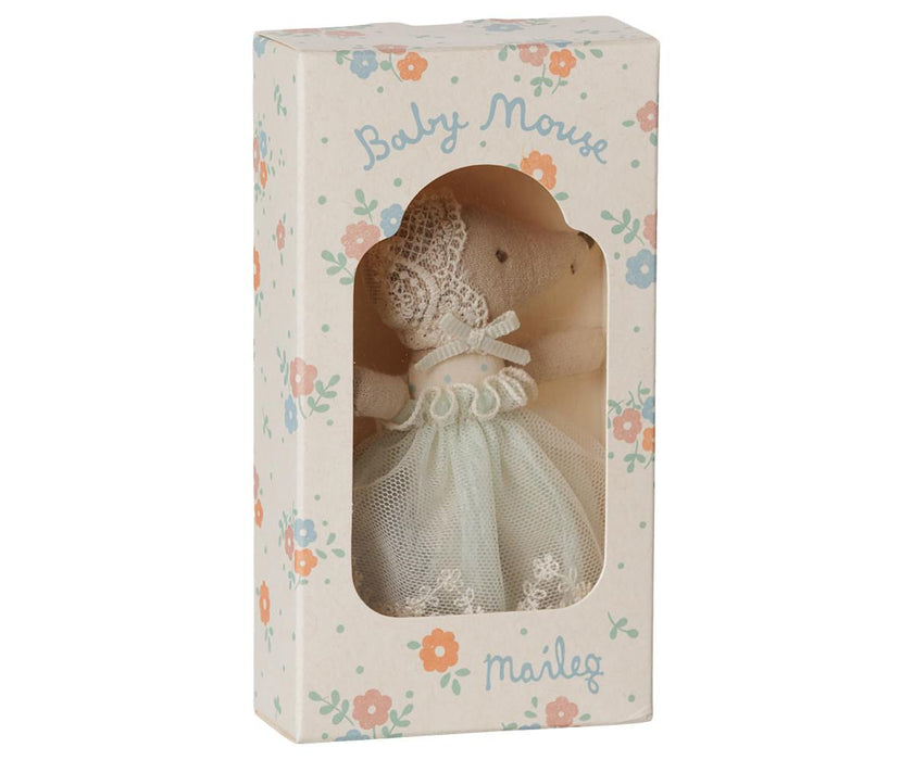 Baby mouse in gown - Mint
