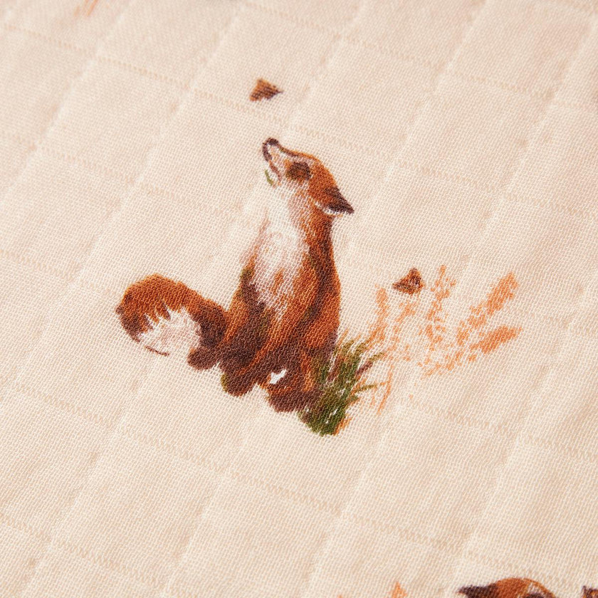 Floral Organic Cotton Muslin Swaddle Blanket