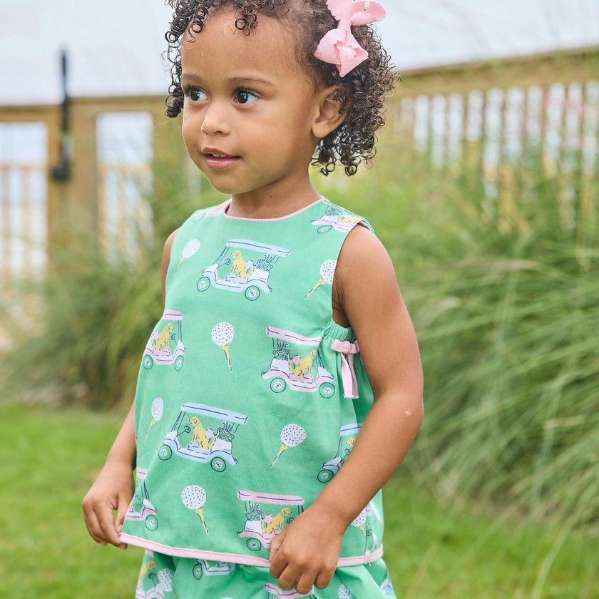 Lily Bloomer Set - Pink Paws on Par