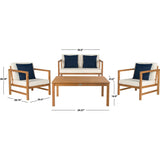 Montez 4-Piece Outdoor Set with Accent Pillows
