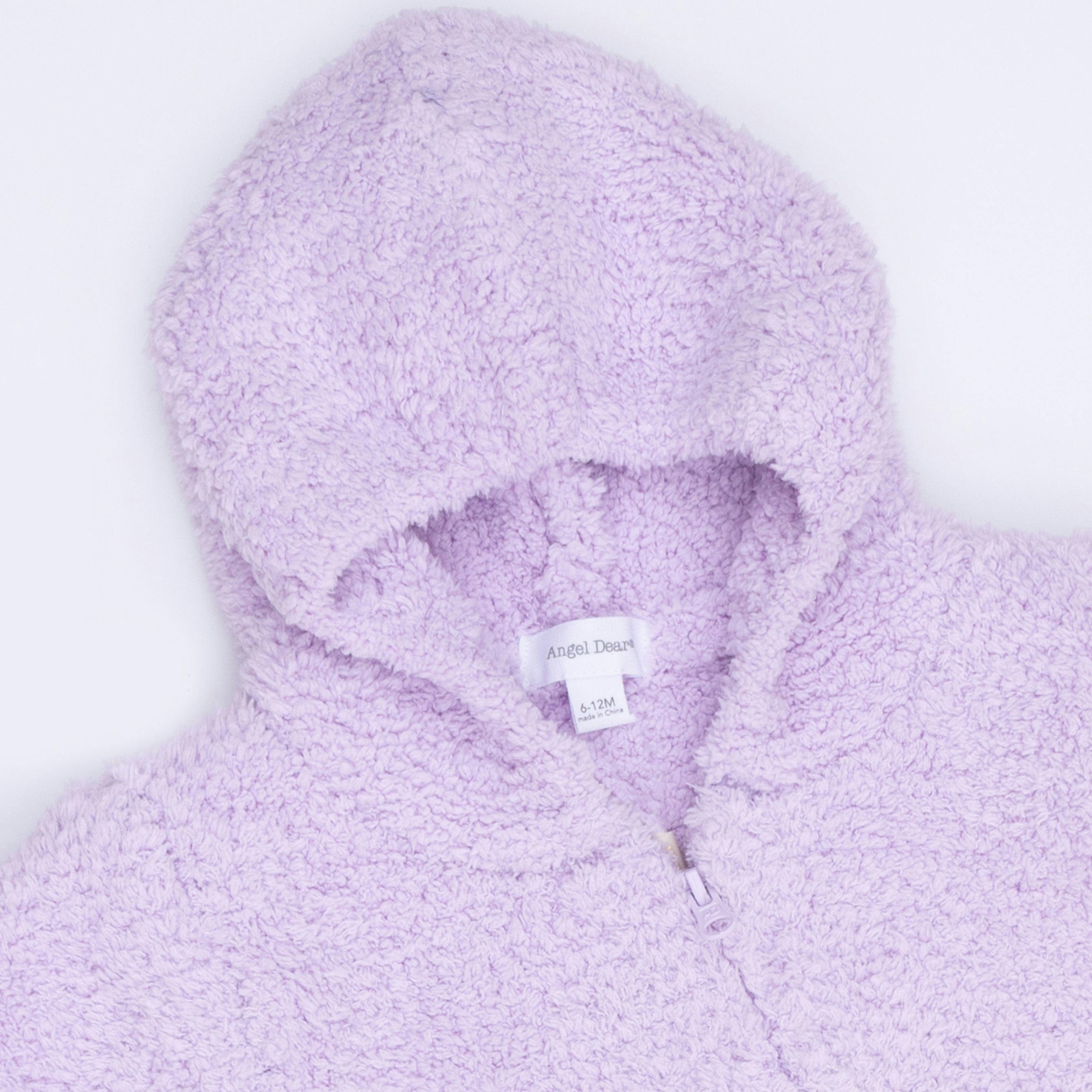 Chenille - Lavender Hooded Romper
