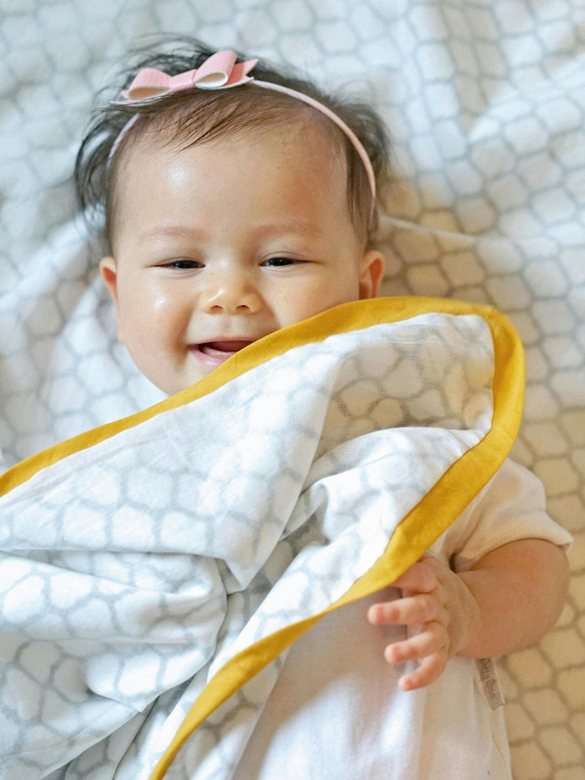 Luxe Natural Cotton Receiving Blanket