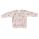 Girl's Raglan Sweatshirt Slate Daisy