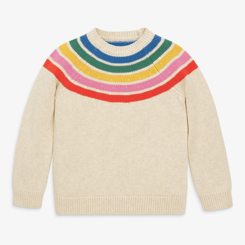 Kids sweater in placed rainbow