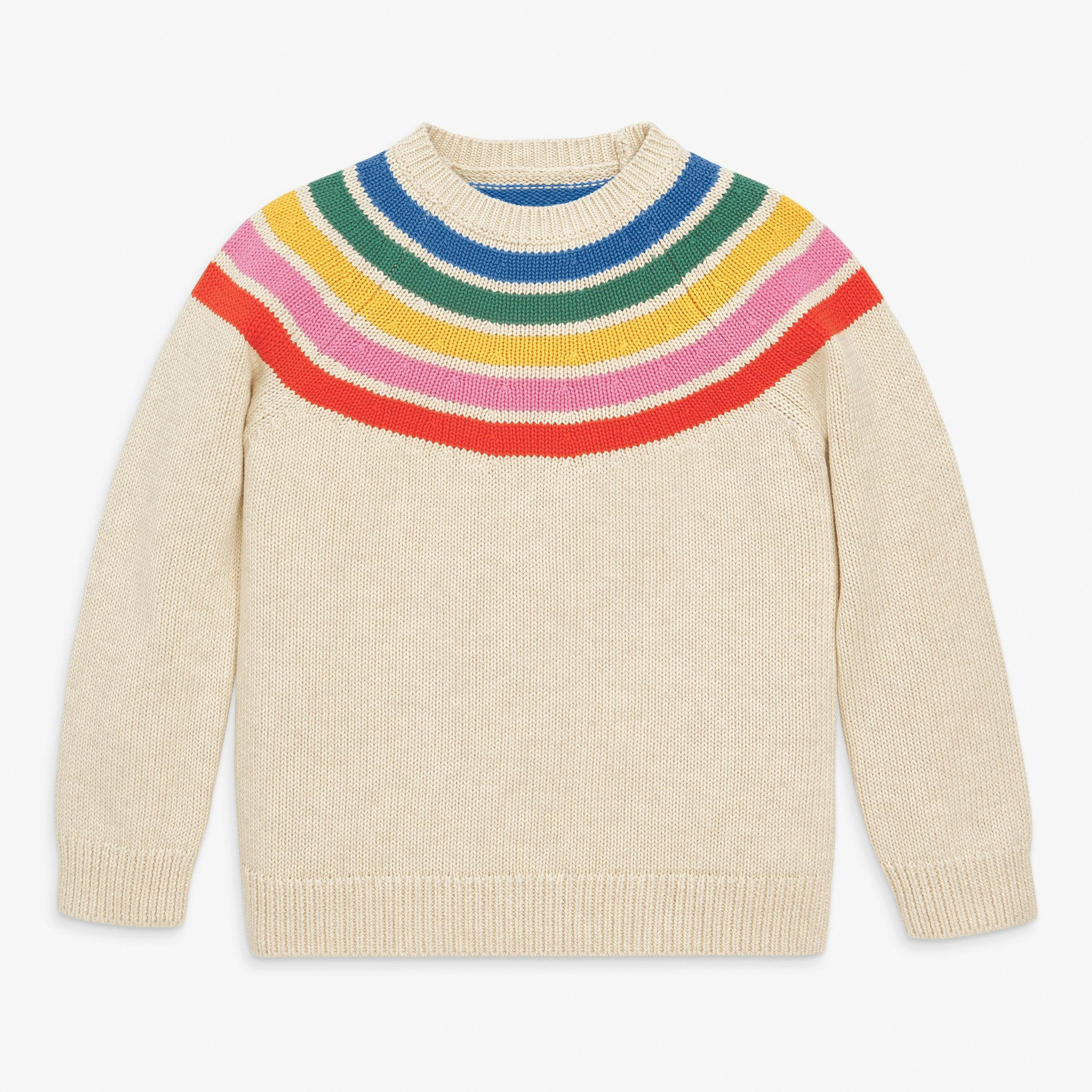 Kids sweater in placed rainbow