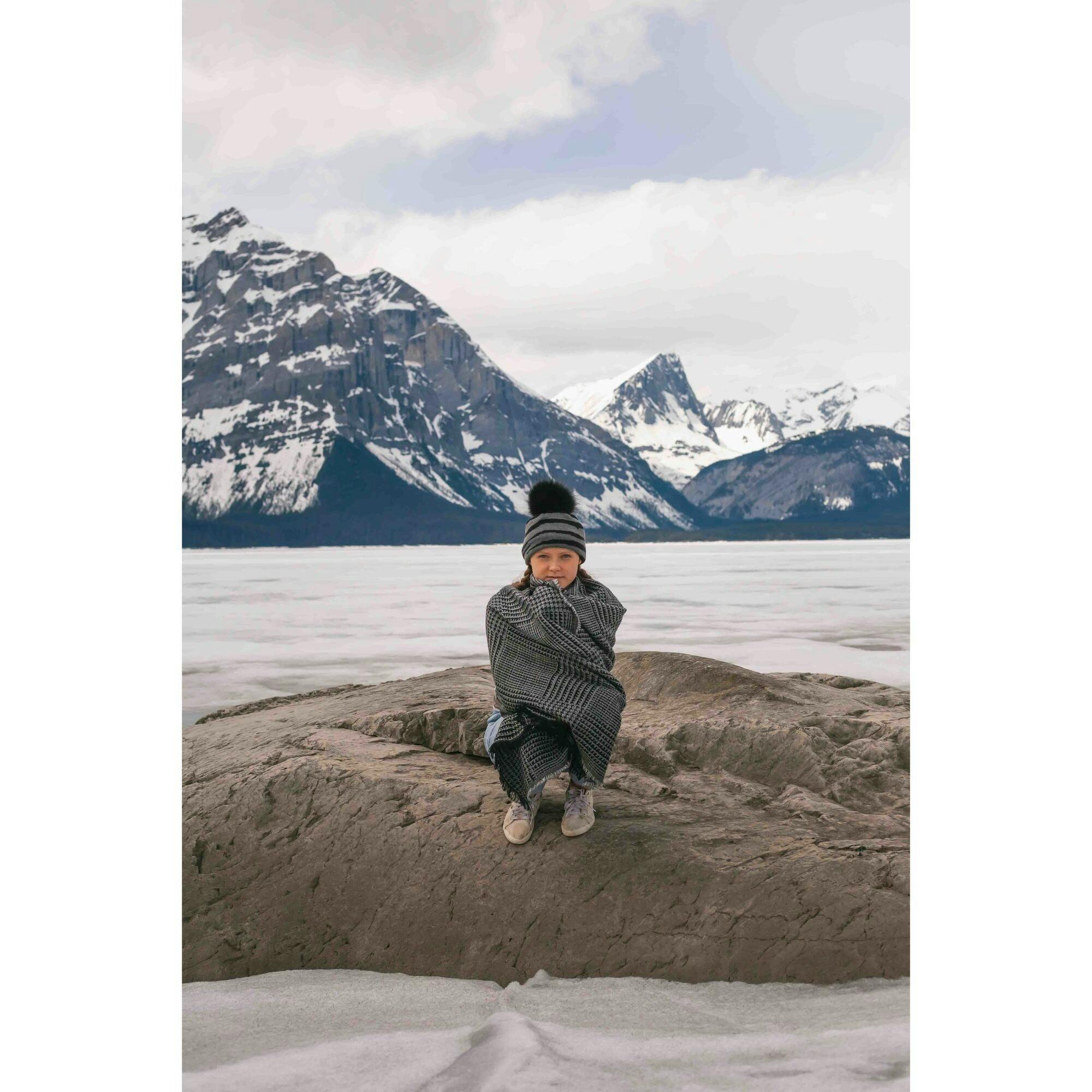 Tiger Pattern Wool Hat (Snap On Pom Sold Separately)